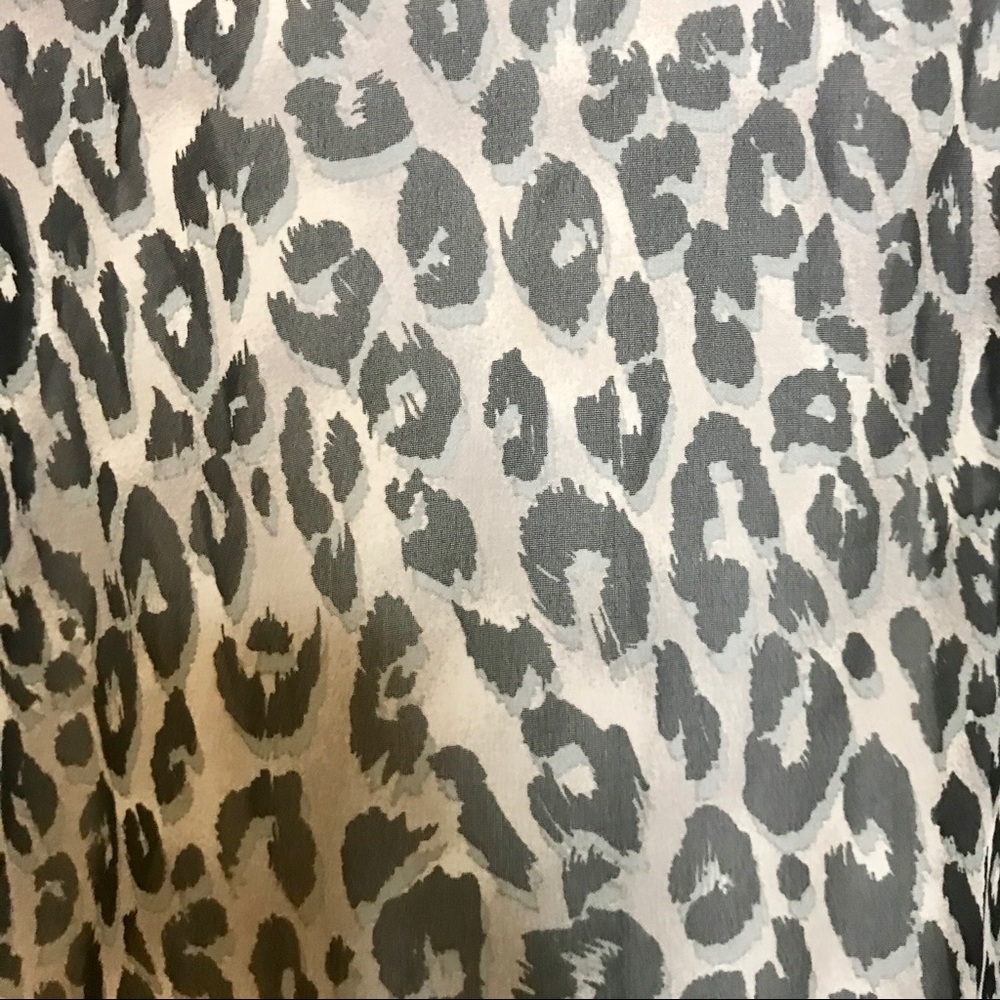 Sheer Grey Cheetah Print Blouse - Picture 3 of 4